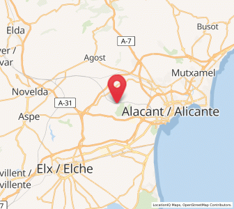 Map of Font-Calent, Valencia