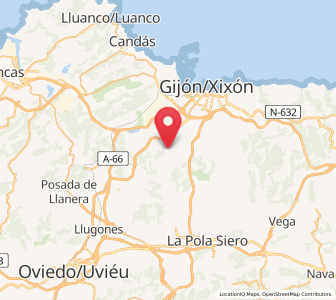 Map of Fontaciera, Asturias