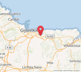 Map of Fontica, Asturias