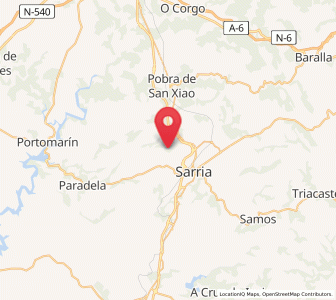 Map of Frades, Galicia