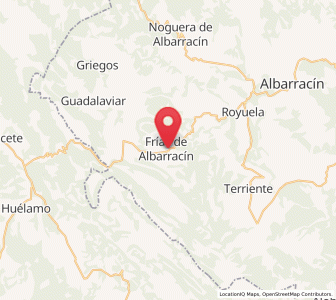 Map of Frías de Albarracín, Aragon