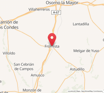 Map of Frómista, Castille and León