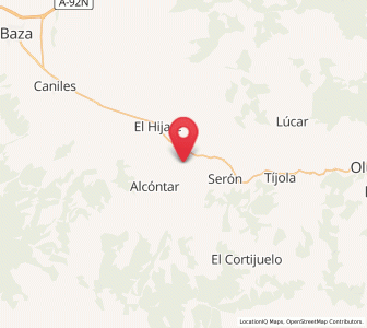 Map of Fuencaliente y Calera, Andalusia