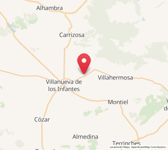 Map of Fuenllana, Castille-La Mancha