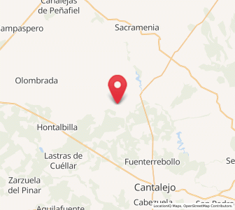 Map of Fuente el Olmo de Fuentidueña, Castille and León