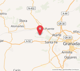 Map of Fuente Vaqueros, Andalusia