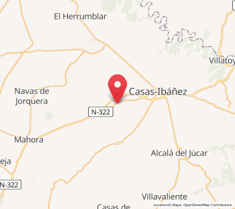 Map of Fuentealbilla, Castille-La Mancha
