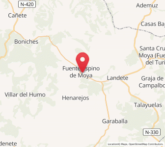 Map of Fuentelespino de Moya, Castille-La Mancha