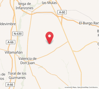 Map of Fuentes de los Oteros, Castille and León