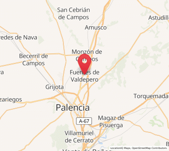 Map of Fuentes de Valdepero, Castille and León