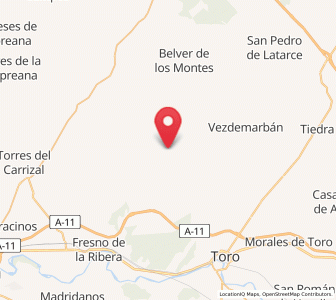 Map of Fuentesecas, Castille and León