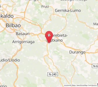 Map of Gandariats, Basque Country