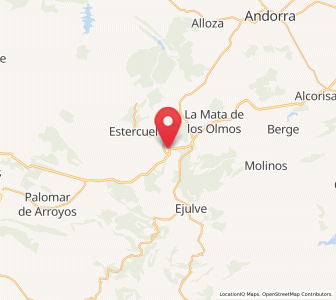 Map of Gargallo, Aragon