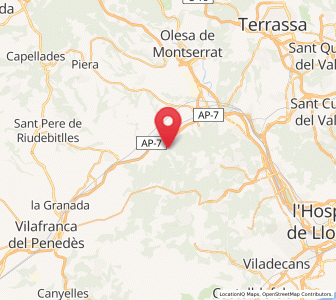 Map of Gelida, Catalonia