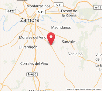 Map of Gema, Castille and León