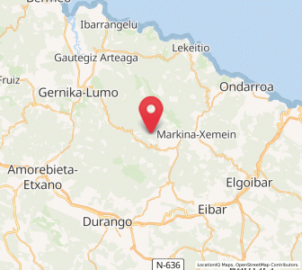 Map of Gerrika, Basque Country