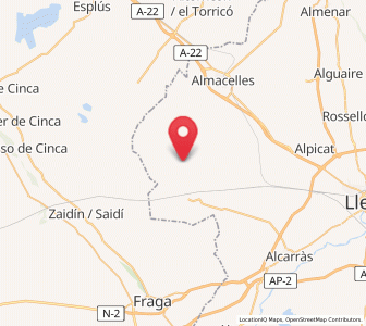 Map of Gimenells, Catalonia