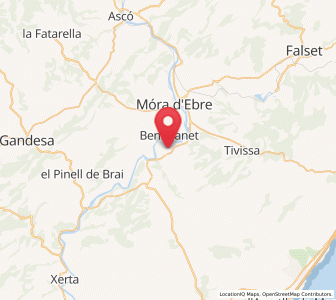 Map of Ginestar, Catalonia