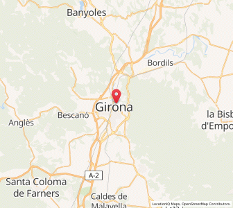 Map of Gérone, Catalonia