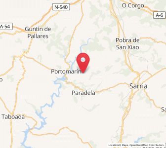 Map of Grallas, Galicia