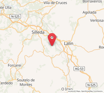 Map of Gresande, Galicia
