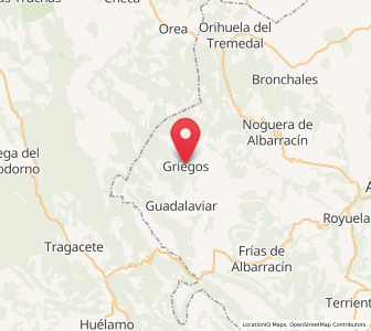 Map of Griegos, Aragon