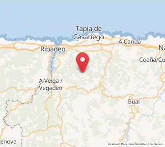 Map of Grilo, Asturias