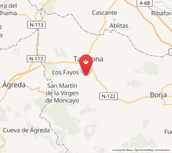 Map of Grisel, Aragon