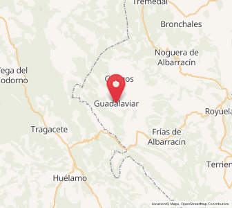 Map of Guadalaviar, Aragon