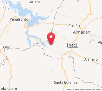 Map of Guadalmez, Castille-La Mancha