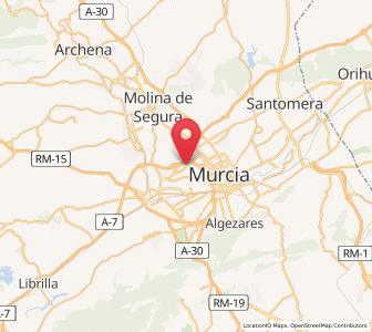 Map of Guadalupe, Murcia