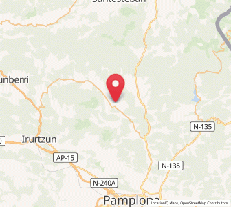 Map of Guerendiáin, Navarre