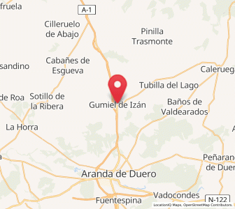 Map of Gumiel de Izán, Castille and León