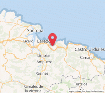 Map of Hazas, Cantabria