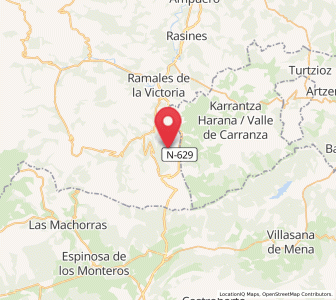 Map of Herada, Cantabria
