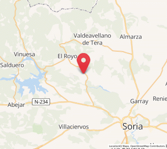 Map of Hinojosa de la Sierra, Castille and León