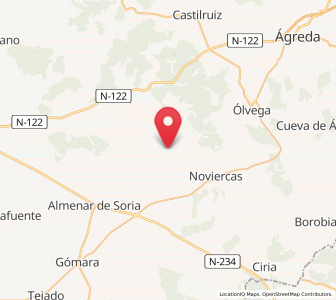 Map of Hinojosa del Campo, Castille and León