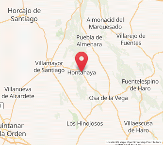Map of Hontanaya, Castille-La Mancha