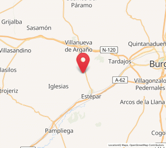 Map of Hormaza, Castille and León