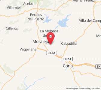 Map of Huélaga, Extremadura