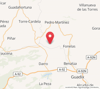 Map of Huélago, Andalusia