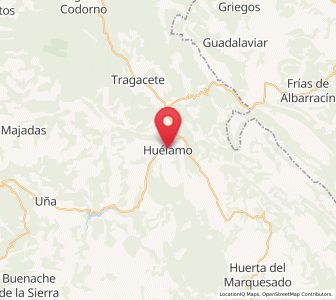 Map of Huélamo, Castille-La Mancha