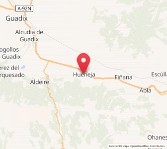 Map of Huéneja, Andalusia