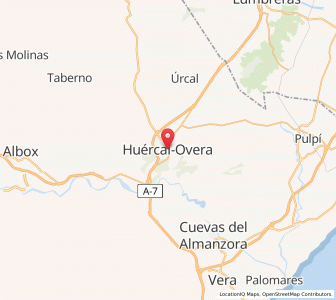 Map of Huércal Overa, Andalusia