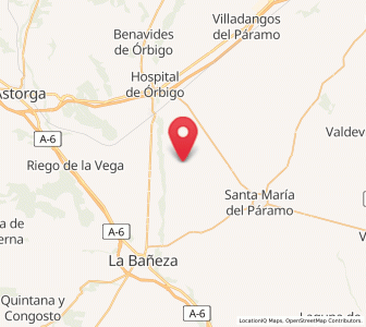 Map of Huerga de Frailes, Castille and León
