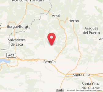 Map of Huértalo, Aragon