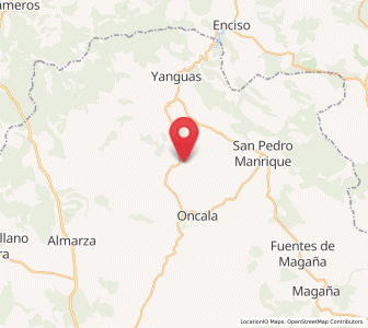 Map of Huérteles, Castille and León