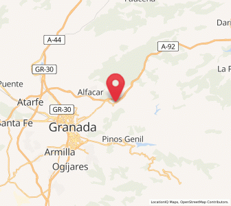 Map of Huétor Santillán, Andalusia