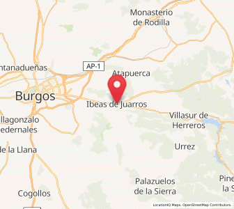 Map of Ibeas de Juarros, Castille and León