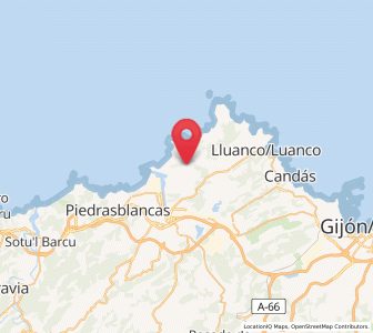 Map of Iboya, Asturias